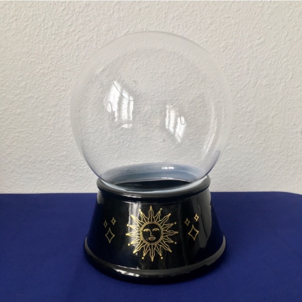 Edgy Glass Snow Globe Decor